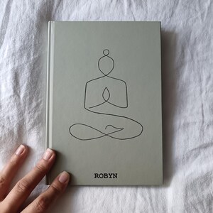 Yoga journal yoga gift idea yoga planner custom yoga notebook with name yoga gift personalised journal yoga practice journal letterbox gift image 4