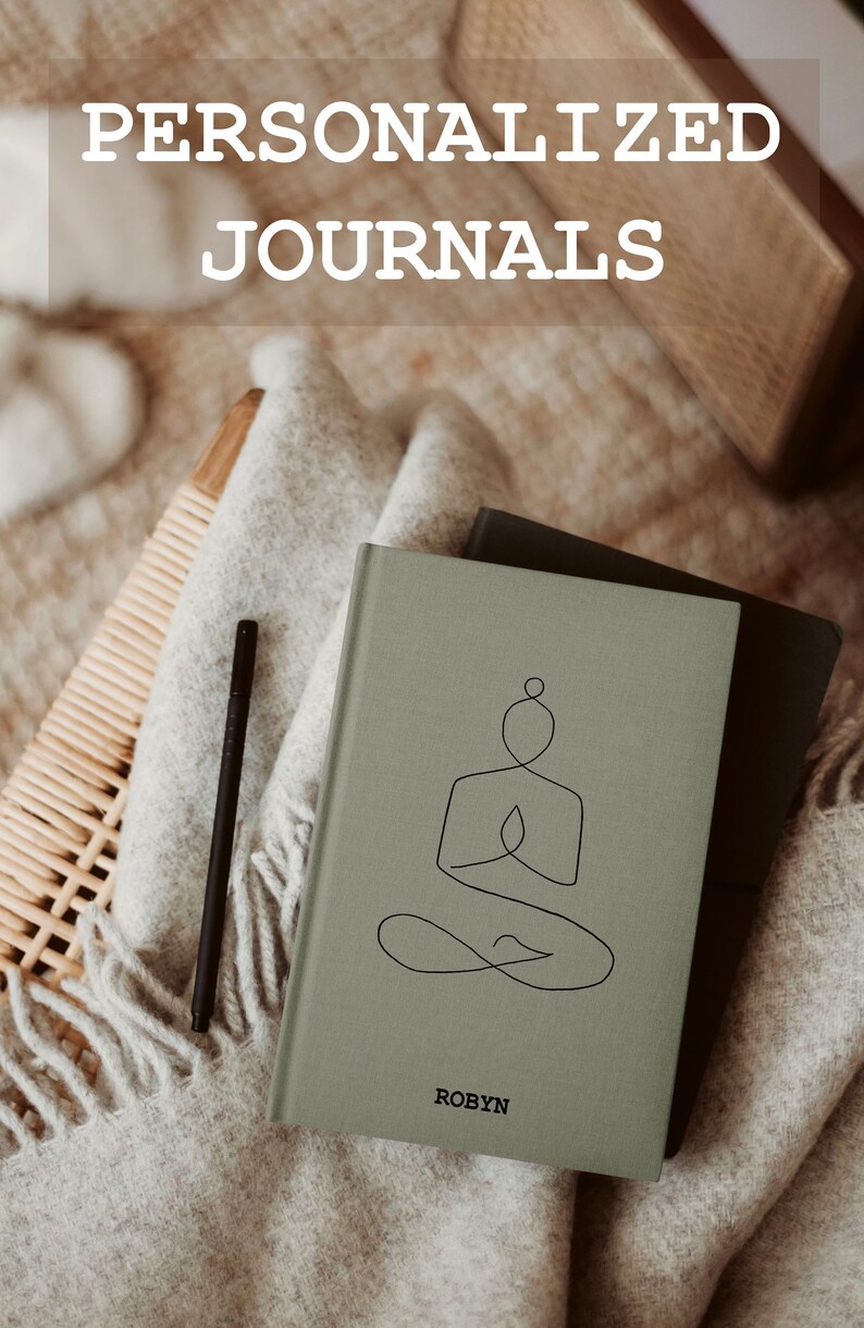 Yoga journal yoga gift yoga planner custom yoga notebook with name yoga gift personalised beigige journal yoga practice journal wellness