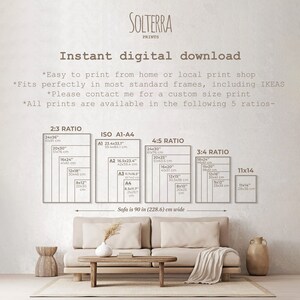 Japandi wall art print download square print japandi downloadable art japandi printable art yoga poster square meditation print yoga room image 8