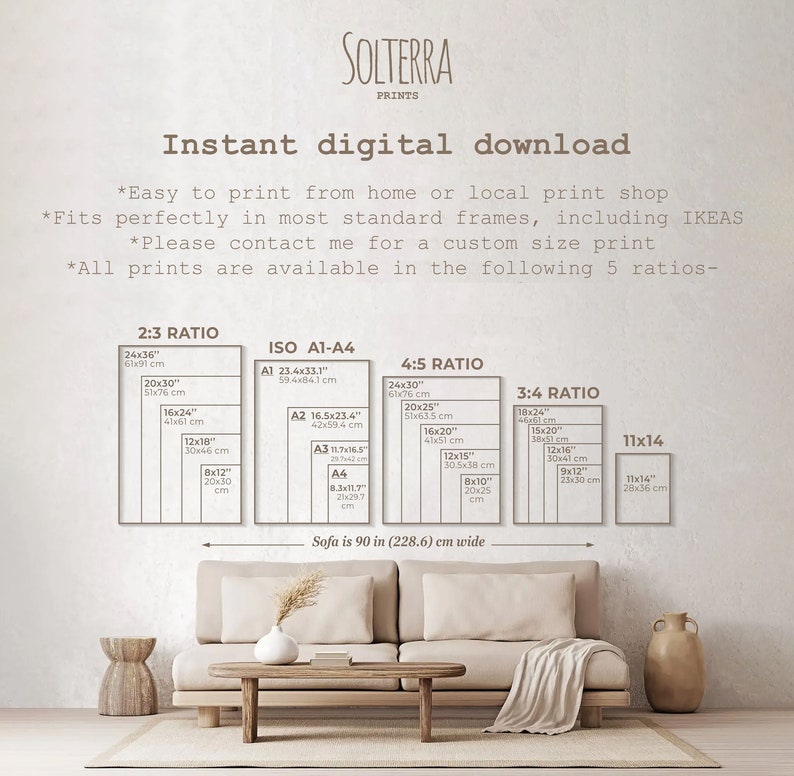 Japandi wall art print download square print japandi downloadable art japandi printable art yoga poster square meditation print yoga room image 8