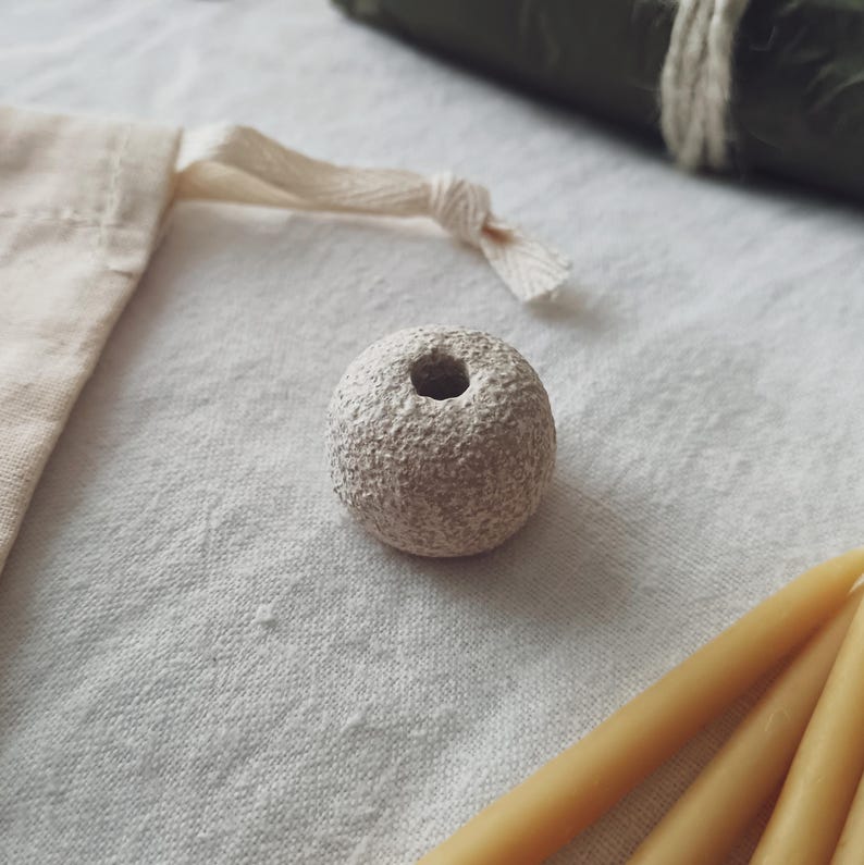 20 minute candle holder for meditation candle stick tiny pot candlestick mindful moment clay candle holder for 20 min candle holder mini image 3