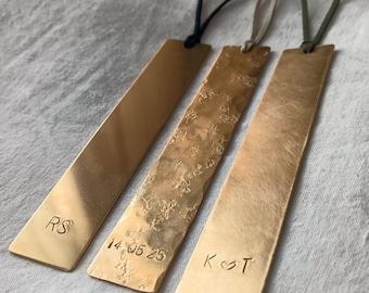 Personalized Brass Bookmark Custom Engraving Romantic Gift Valentine Present Gift For Her Reading Accessory Metal Design Elegant Keepsake