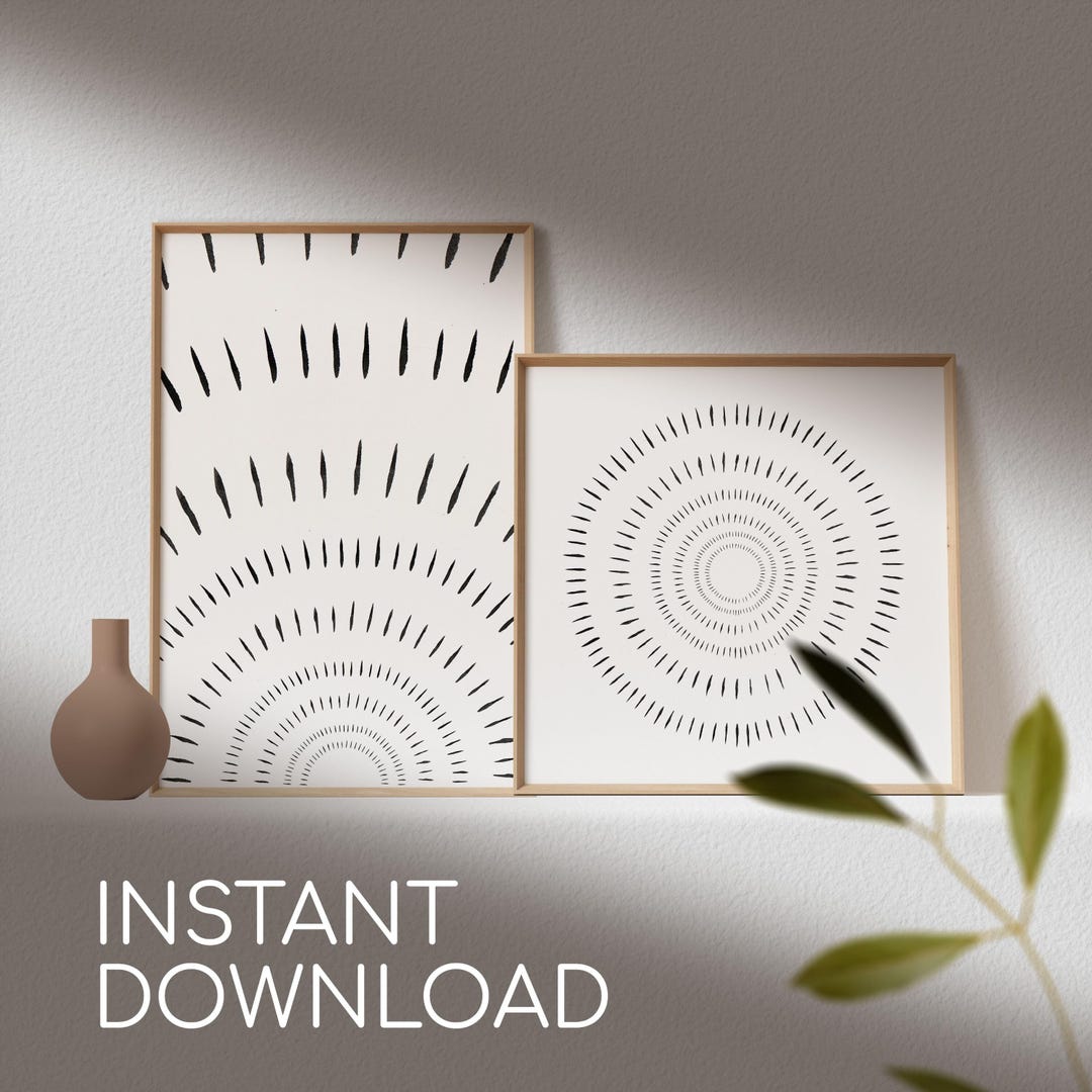 Japandi Sunrise Art Minimal Sun Rise Wall Yoga Meditation Space Zen ...