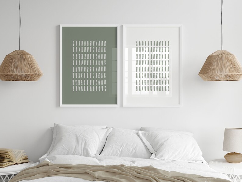 Abstract Japandi Painting Prints Set 2 Piece Earthy Wall Art - Etsy