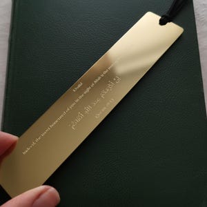 Personalized Brass Bookmark Custom Engraving Romantic Gift Valentine Present Gift For Her Reading Accessory Metal Design Elegant Keepsake image 15