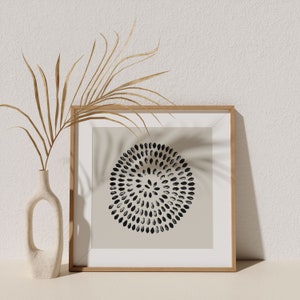 japandi decor meditation poster