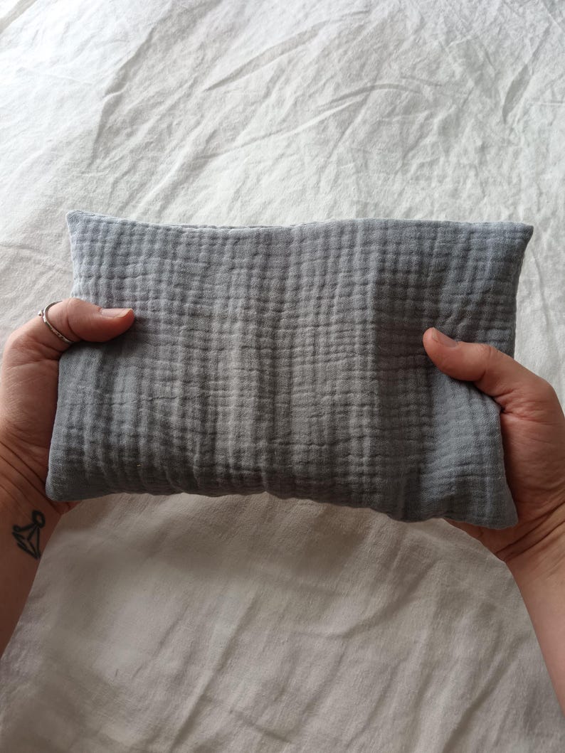 Organic large lavender eye pillow organic weighted eye bag relaxation gift idea yoga lover gift for meditation lover aromatherapy eye mask image 3