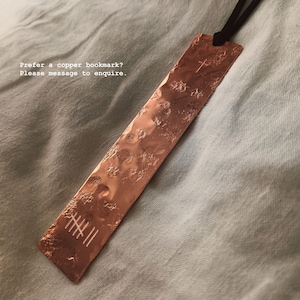 Personalized Brass Bookmark Custom Engraving Romantic Gift Valentine Present Gift For Her Reading Accessory Metal Design Elegant Keepsake image 13