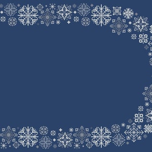 Runner da tavola natalizio con punto croce digitale, file PDF e HKS.