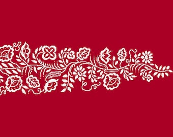 Table runner - White embroidery digital counted  cross stitch pattern,PDF