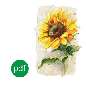 Tournesol - motif de point de croix, PDF