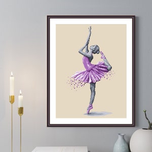 Ballet dancer - Magic of dance - digital pattern for cross stitch , A woman pdf,.hks- smartphone pattern, pattern for instant download