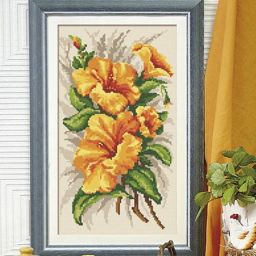Hibiscus Online Pattern for Cross Stitch Etsy