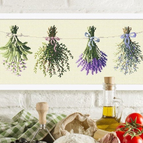 Herbs From the Garden Pattern for Cross Stitch Printed on Etsy