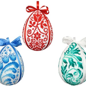 Easy Easter eggs  3 Digital Cross Stitch Patterns,