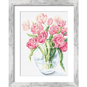 Fabelhafte Tulpen Digitales Kreuzstichmuster