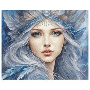 Cross stitch pattern PDF - Queen of winter pdf,.hks- smartphone pattern, pattern for instant download.