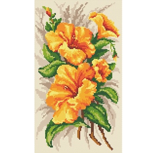 Hibiscus Online Pattern for Cross Stitch - Etsy