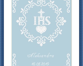In Rememberance of First Communion Cross Stitch Pattern With | Etsy
