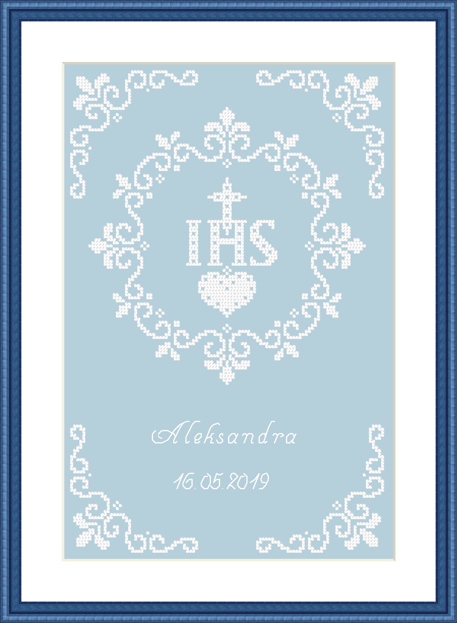 In Rememberance of First Communion Modern Cross Stitch Pattern ...
