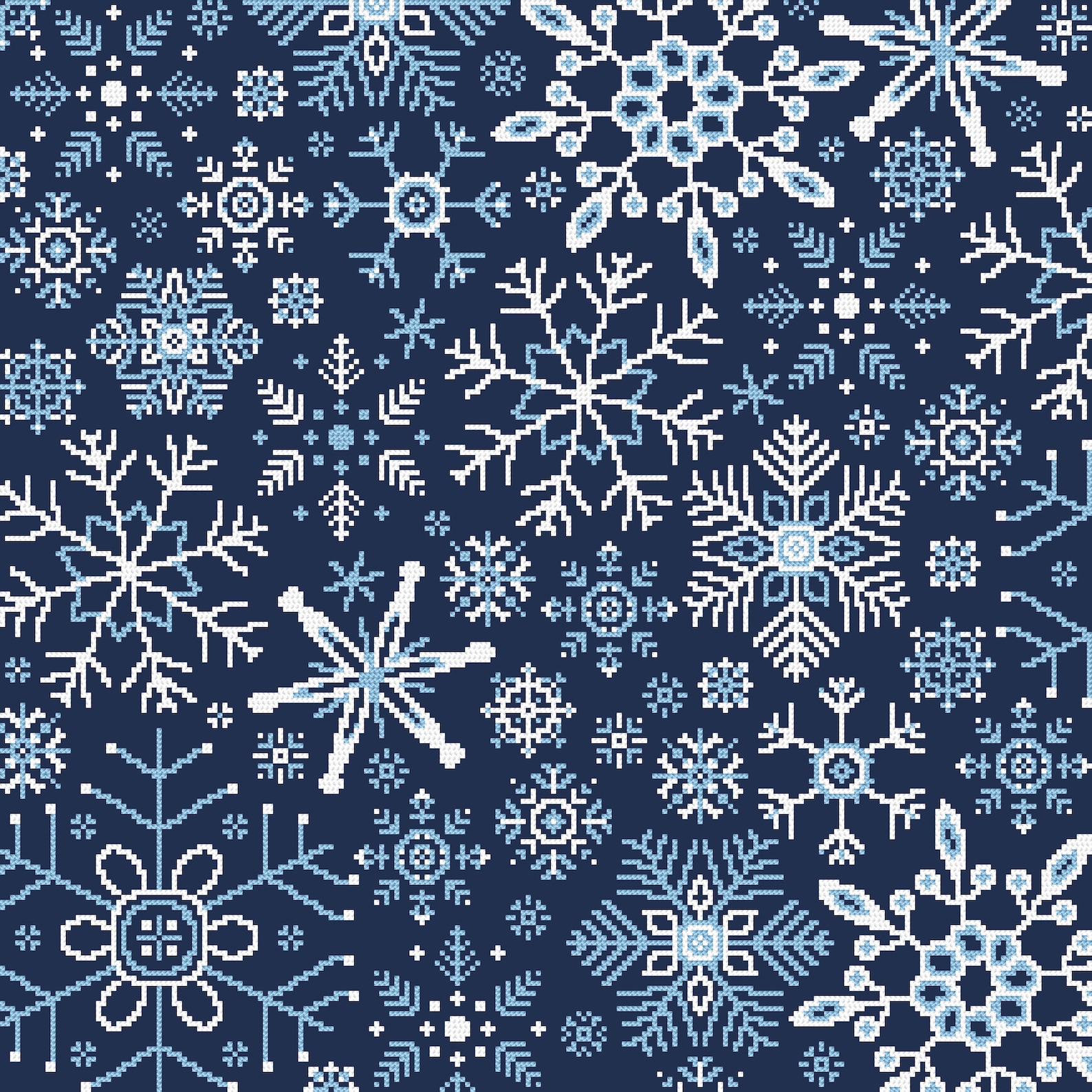 Pillow - Snowflakes Digital Cross Stitch Pattern, PDF - Etsy