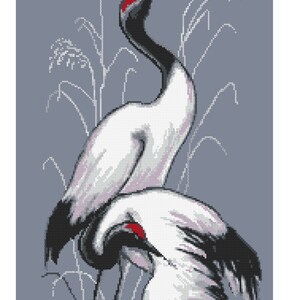 Cranes, Digital Pdf , Counted Cross Stitch Pattern in PDF , - Etsy