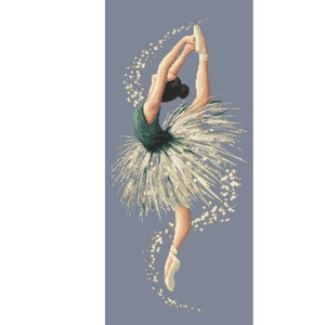 Ballet dancer digital counted  cross stitch pattern,PDF