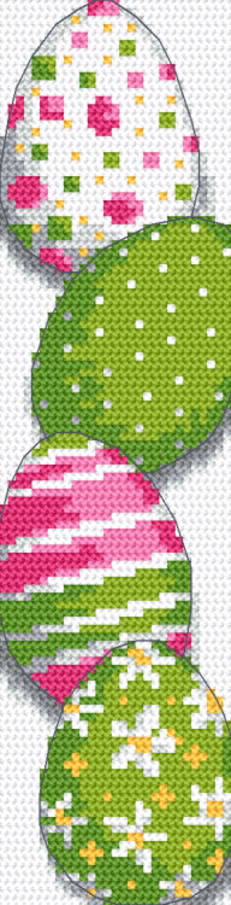 3 Easter Bookmarks - Digital Patterns for Cross Stitch - Etsy