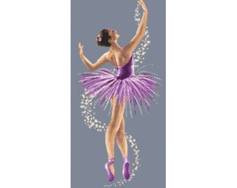 Ballet dancer digital counted  cross stitch pattern,PDF