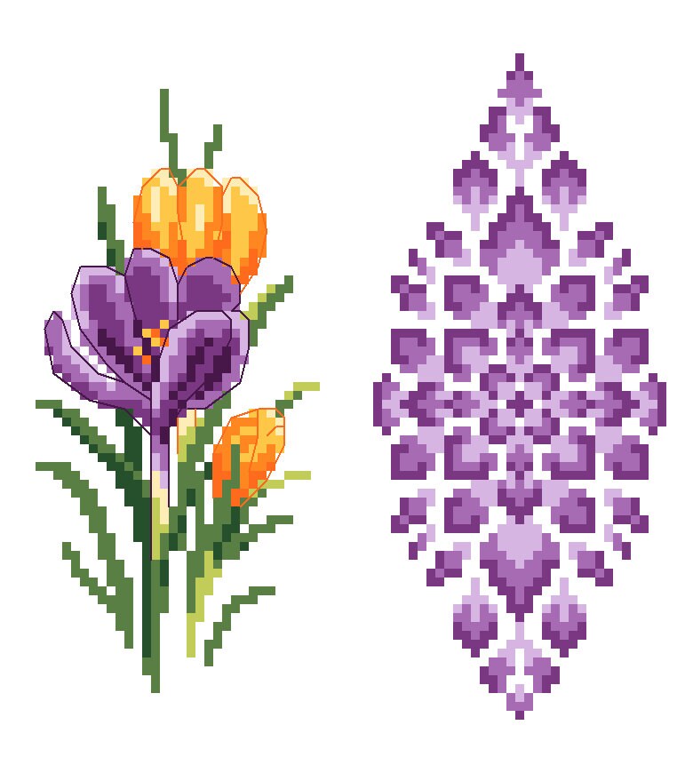 3 Easter Eggs With Spring Flowers Digital Patterns Cross Stitch - Etsy