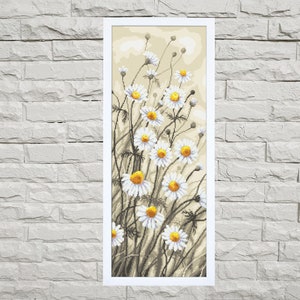 Camomile in the wind  Digital Counted Cross Stitch pattern  pdf, .hks- pattern for smartphone, instant download