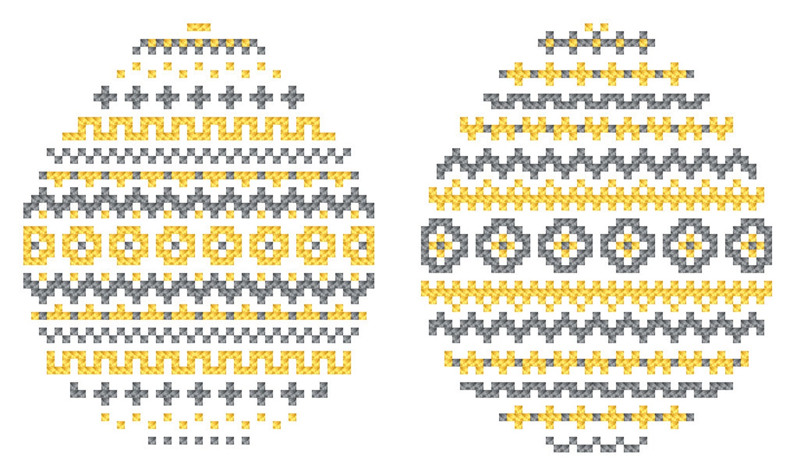 4 Easter Eggs Digital Patterns for Cross Stitch - Etsy