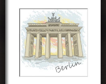 Berlin - Brandenburg Gate digital pattern cross stitch