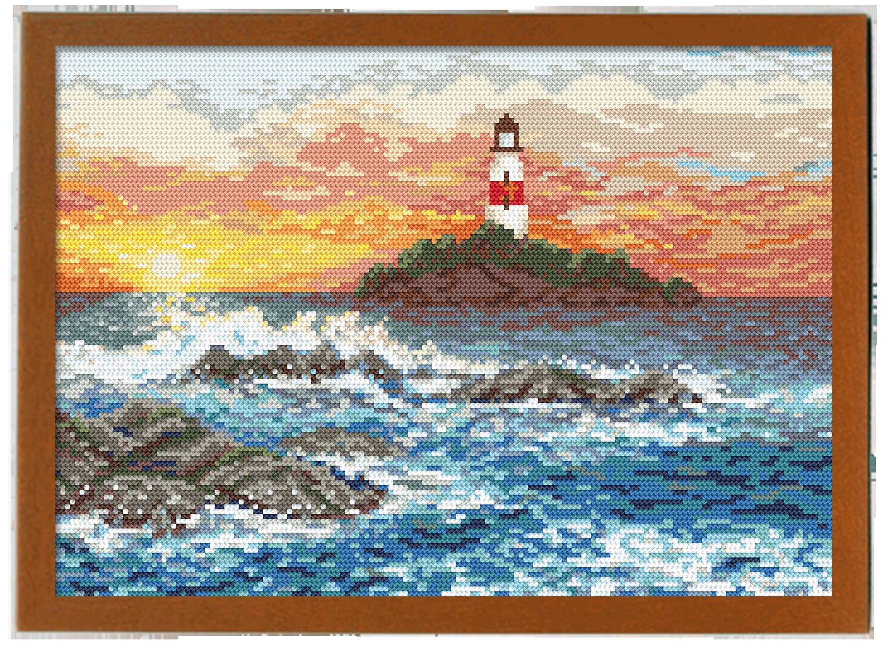 Rocky Shore Digital Cross Stitch Pattern PDF Cross Stitch - Etsy