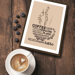 Uma xícara de café com palavras padrão de ponto cruz digital, Padrão de ponto cruz contado em PDF,