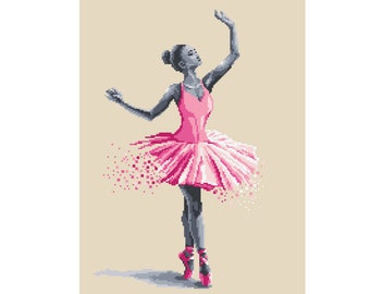 Ballet dancer - Fleeting moments - digital pattern for cross stich , A woman PDF ,
