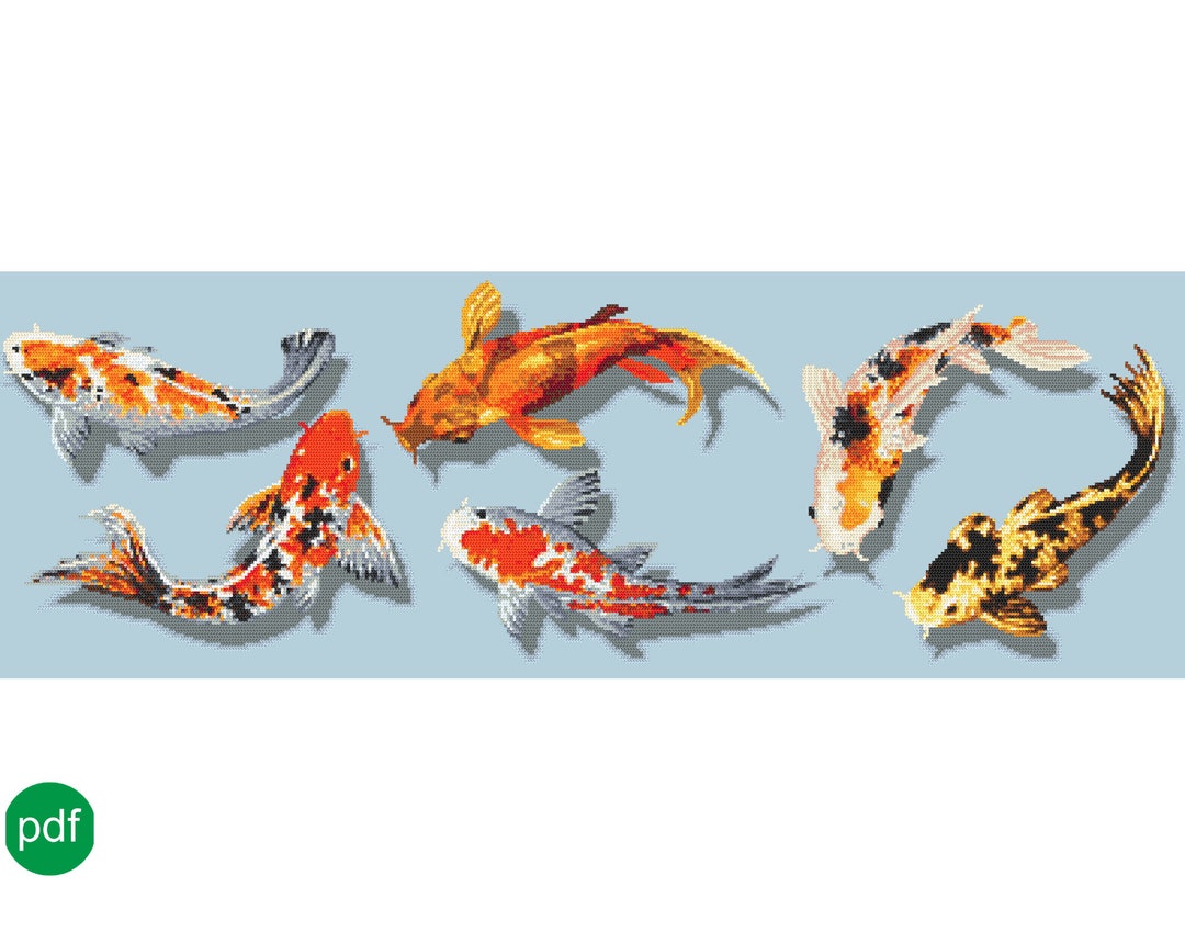 Colourful Fish Digital Pattern for Cross Stitch, - Etsy