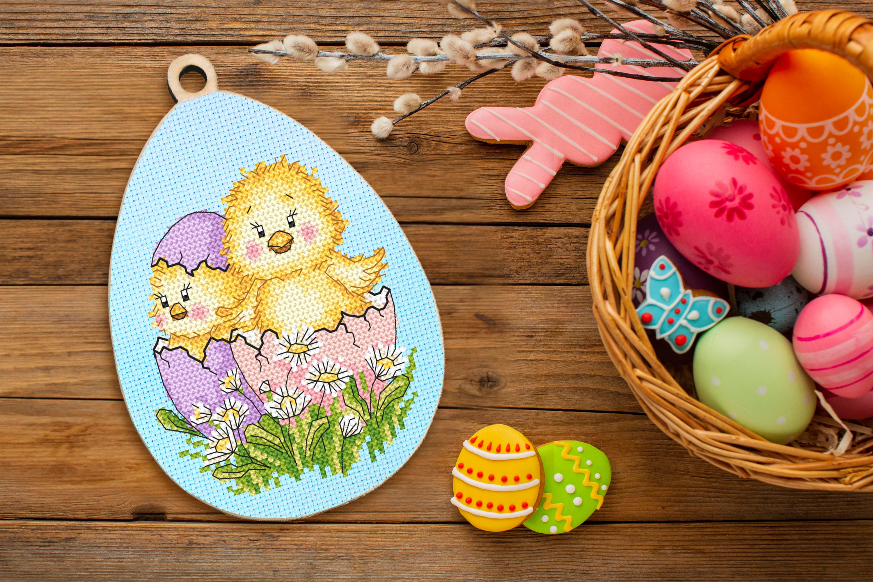 Easter Egg 2 Stitch Patterns, Digital Pdf, Graphics Counted Cross ...
