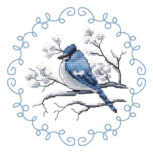 Weihnachtskugel mit Vogel Kreuzstich Stickmuster Kreuzstichmuster .pdf