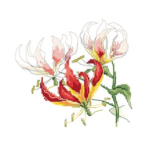 Grateful gloriosis digital pattern for cross stitch PDF
