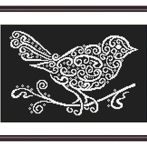 Lace bird  Digital Cross Stitch Pattern Pdf Graphics Cross Stitch pattern in PDF  format,  Easy