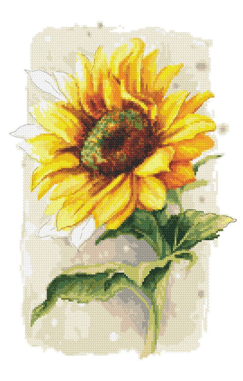 Sunflower Cross Stitch Pattern PDF Etsy