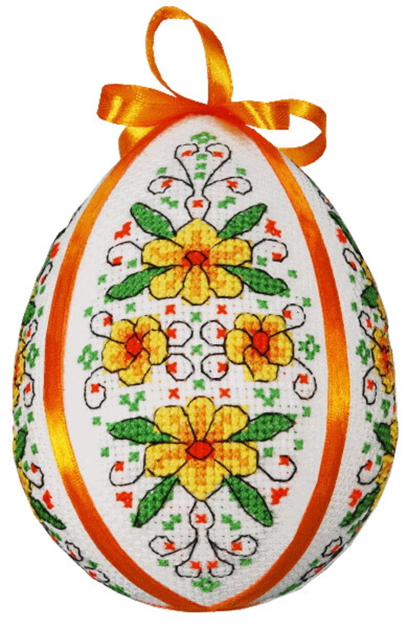 Easter Eggs With Flowers 4 Digital Cross Stitch Patterns, - Etsy