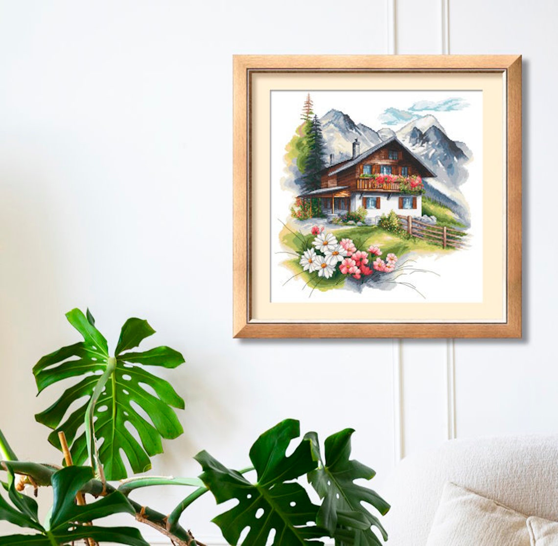 Alpine Cross Stitch Pattern PDF - Alpine Hut, Pgf, . Hks - Smartphone ...