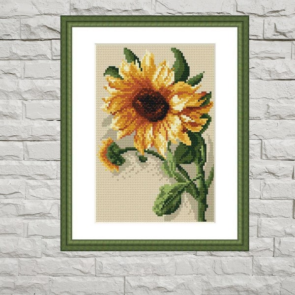 Sunflower - Digital pattern for cross stitch , PDF