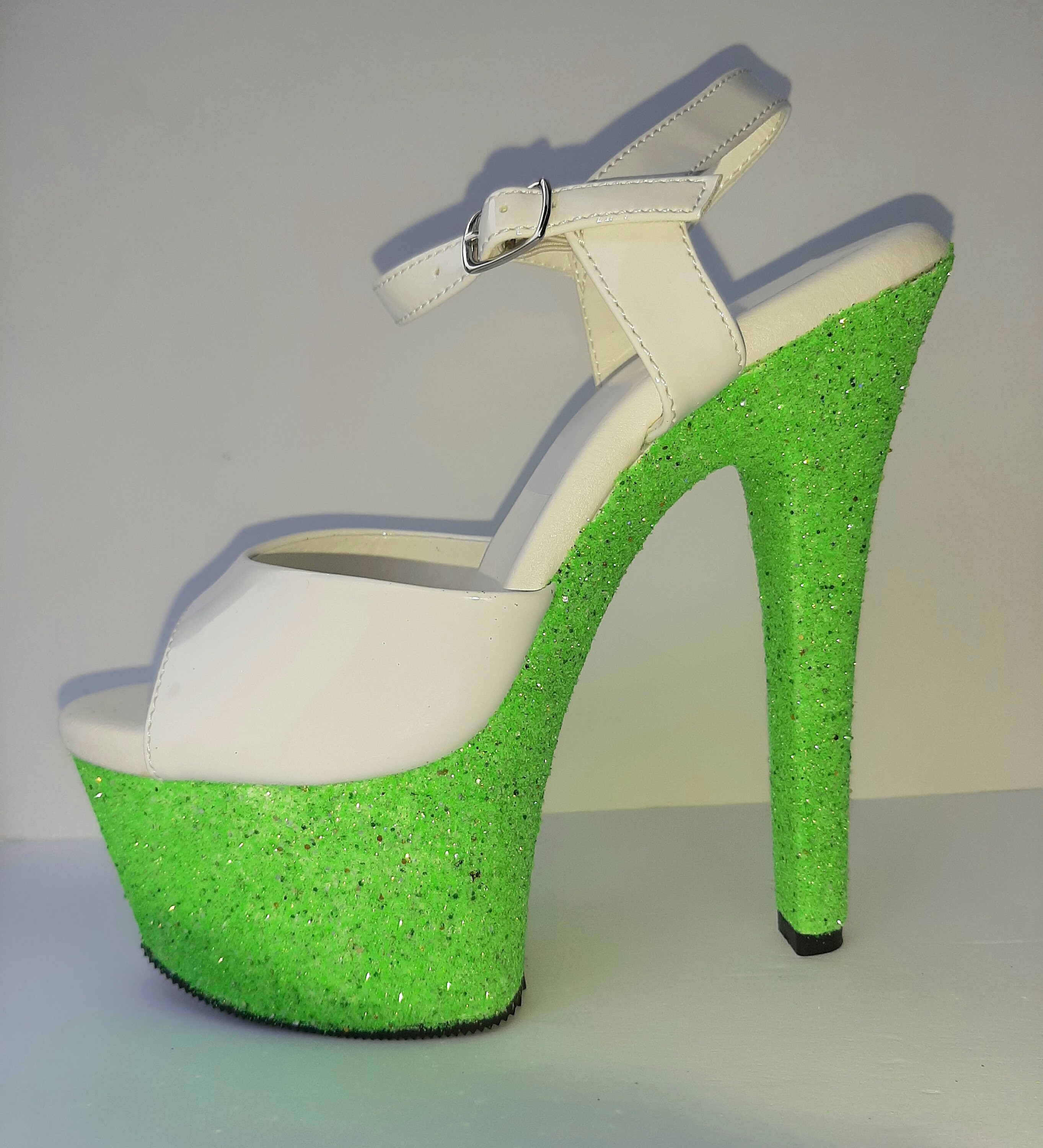 lime green stripper heels