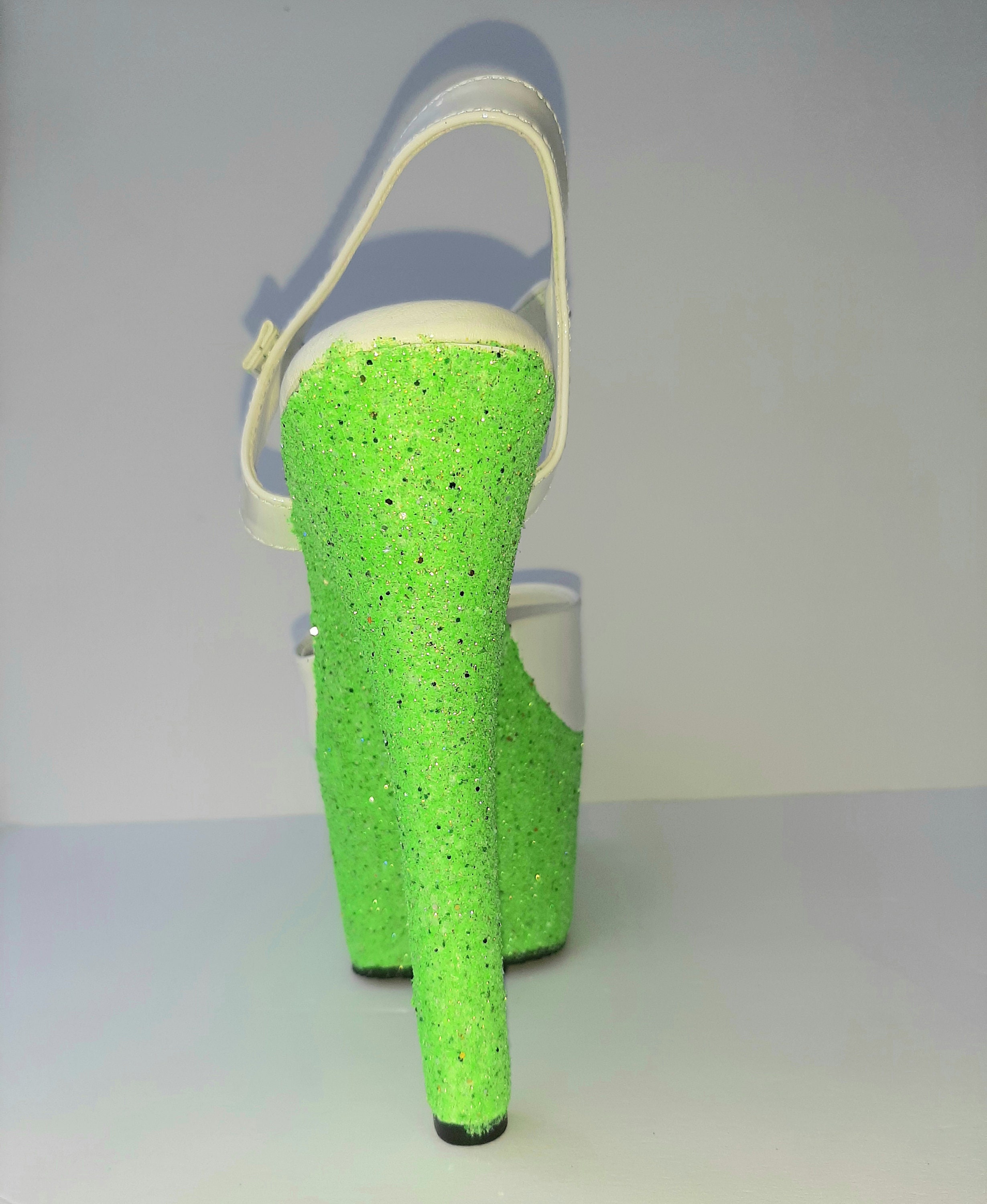 lime green stripper heels
