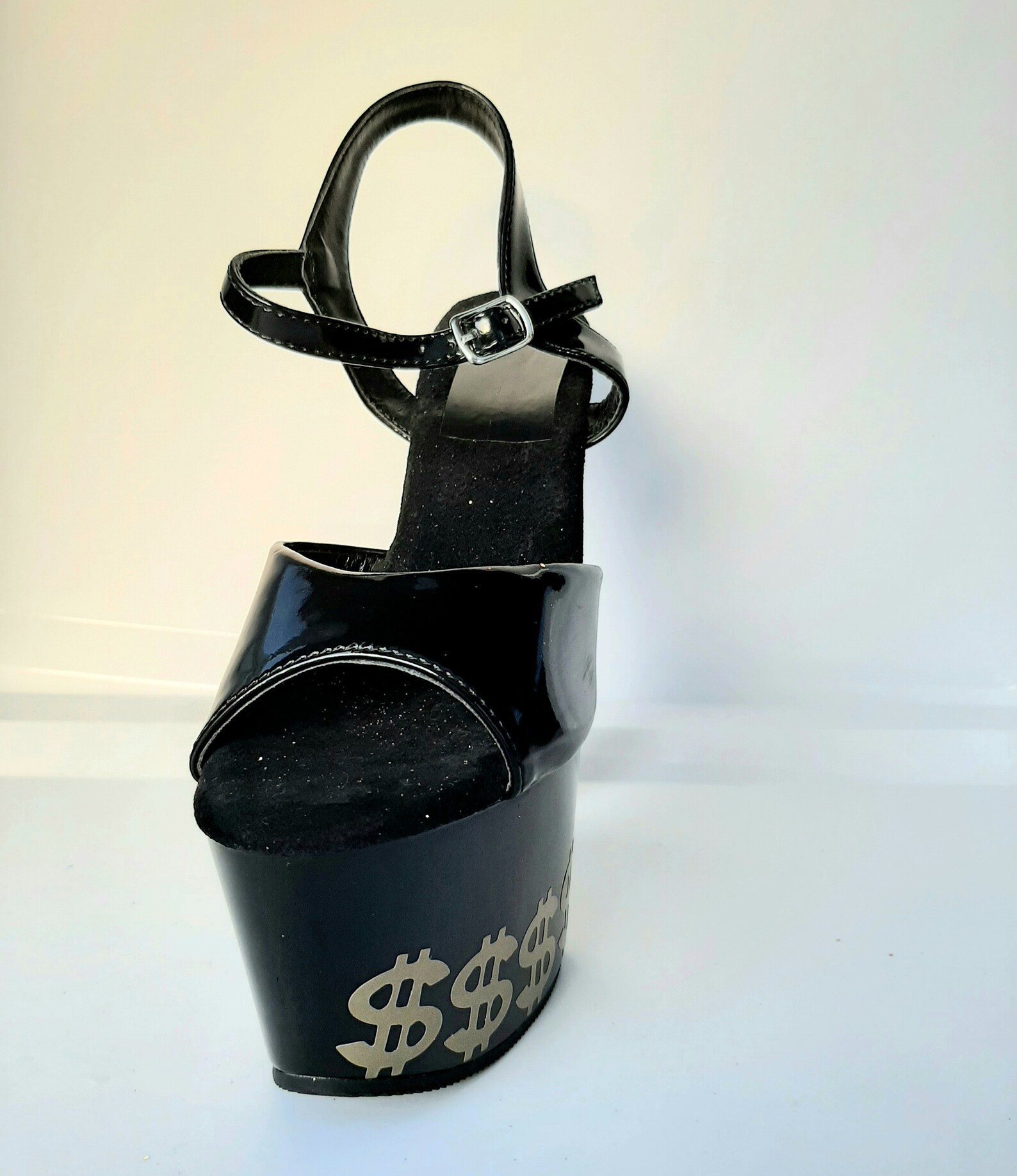 Showgirl shoes DOUBLE MONEY black heelsstripper heels black | Etsy