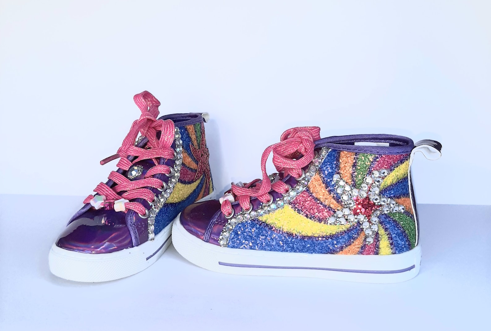 Kids new little girls shoes size 1 superstar rhinestone custom Etsy