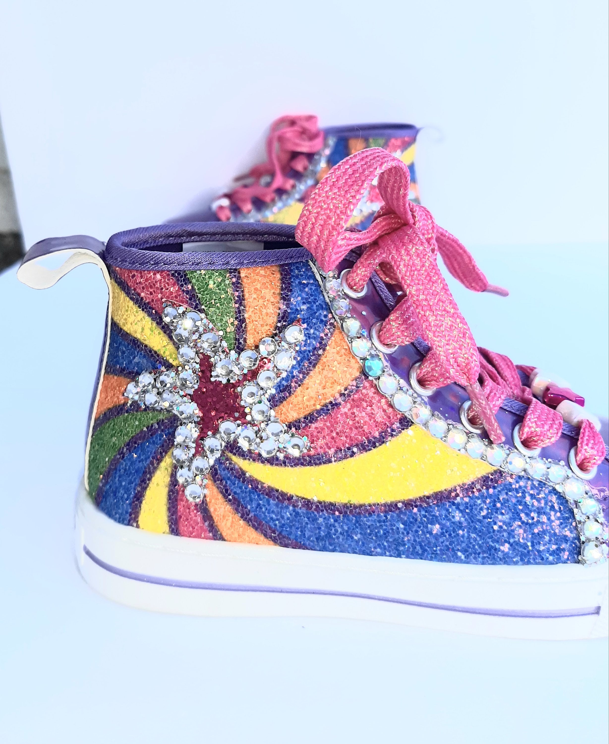 Kids new little girls shoes size 1 superstar rhinestone custom Etsy